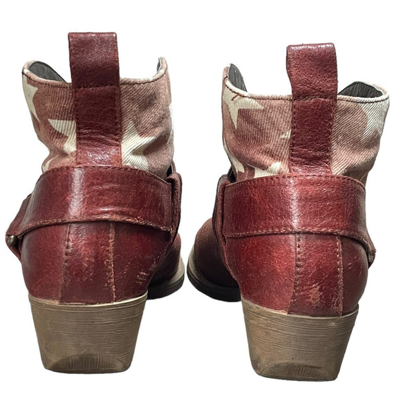 Coconuts by Matisse Womens King Ankle Boots Red Stars Size 6.5‎ Country Festival - Picture 6 of 10